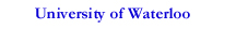 University of Waterloo