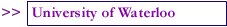 University of Waterloo