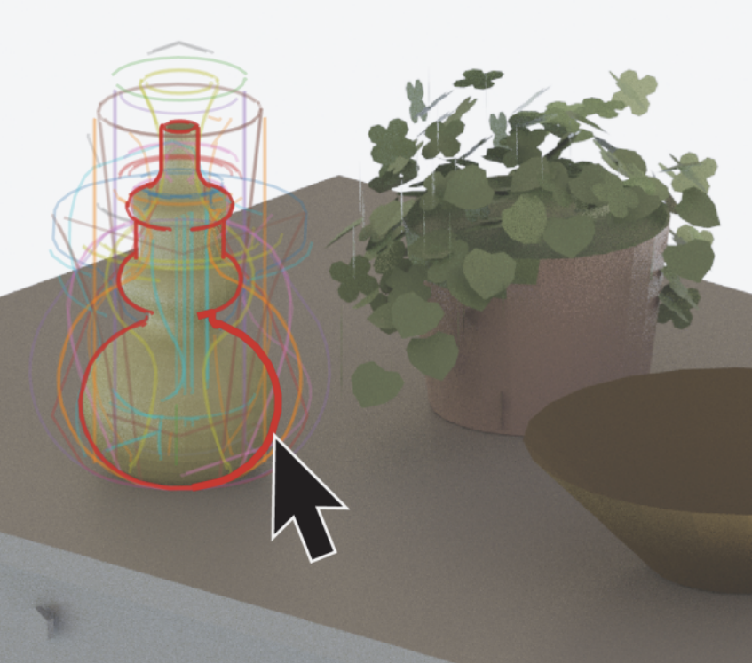 Thumbnail for 'Juxtaform: Interactive Visual Summarization for Exploratory Shape Design'