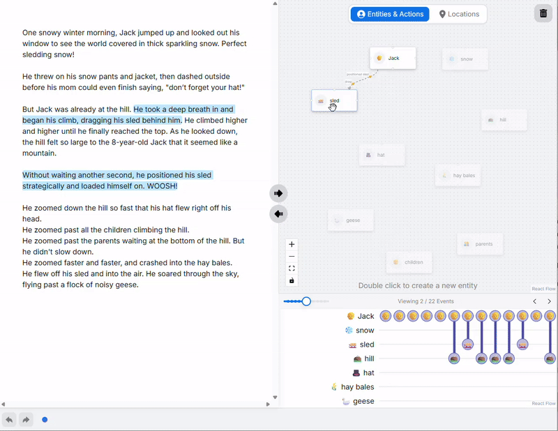 Thumbnail for 'Visual Story-Writing: Writing by Manipulating Visual Representations of Stories'