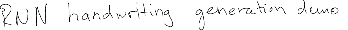 RNN handwriting generation demo